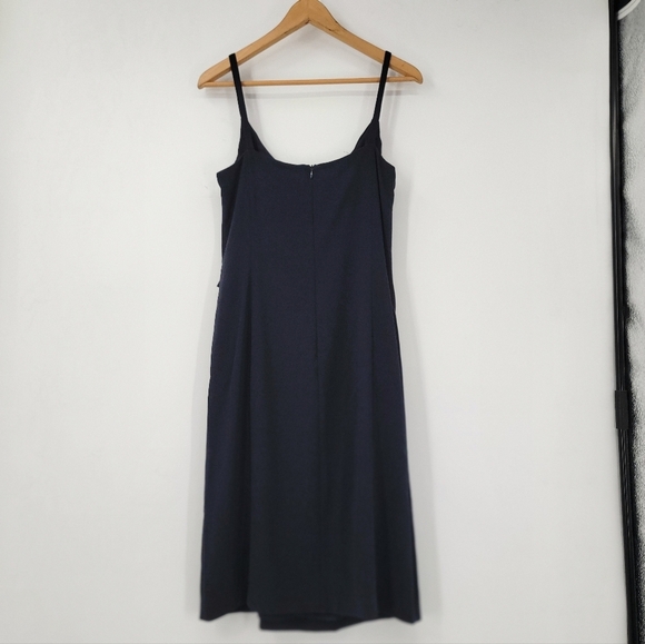 MaxMara LBD Black Dress Women's 10 Minimalist Elegant Sheath Knee Length - Picture 10 of 16